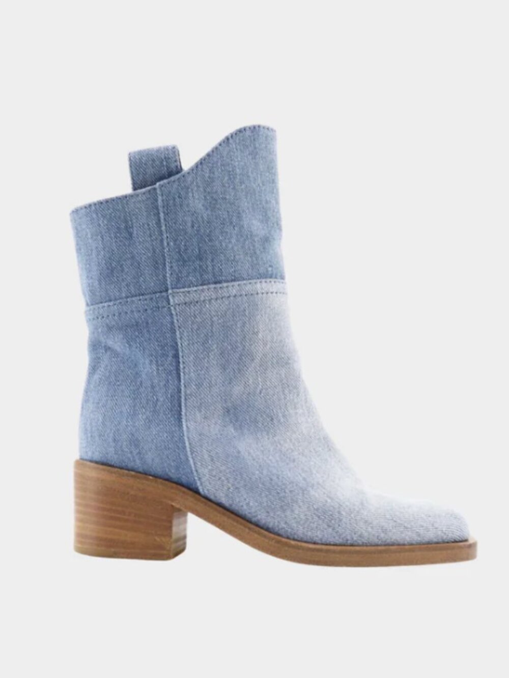 CHANEL 2014  paris dallas short jean denim cowboy boots 37.5